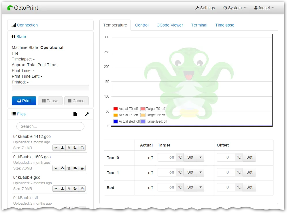 OctoPrint(开源3D打印控制管理软件) OctoPrint(开源3D打印控制管理软件)