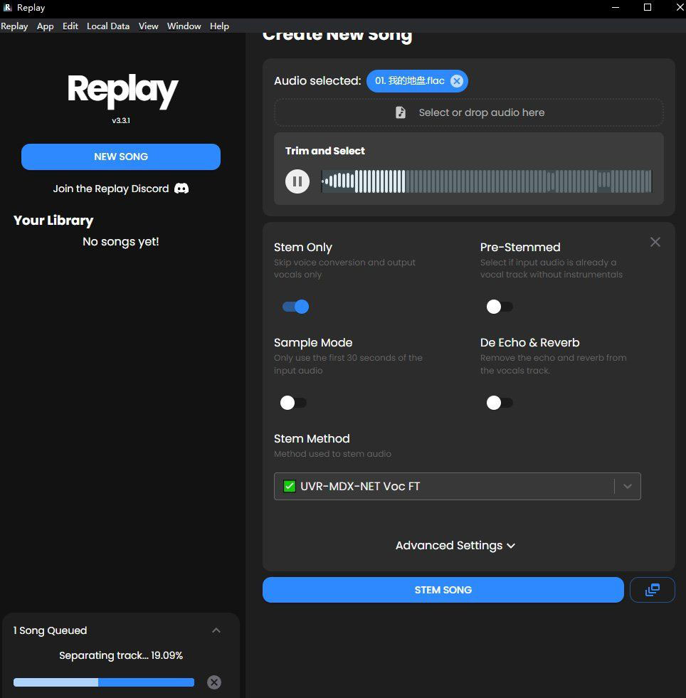 AI 人声伴奏分离软件 Replay 3.3.1